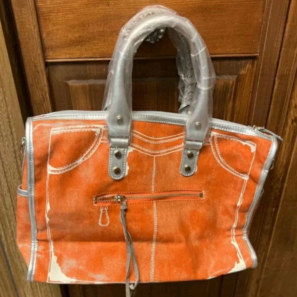 Orange & Silver handbag